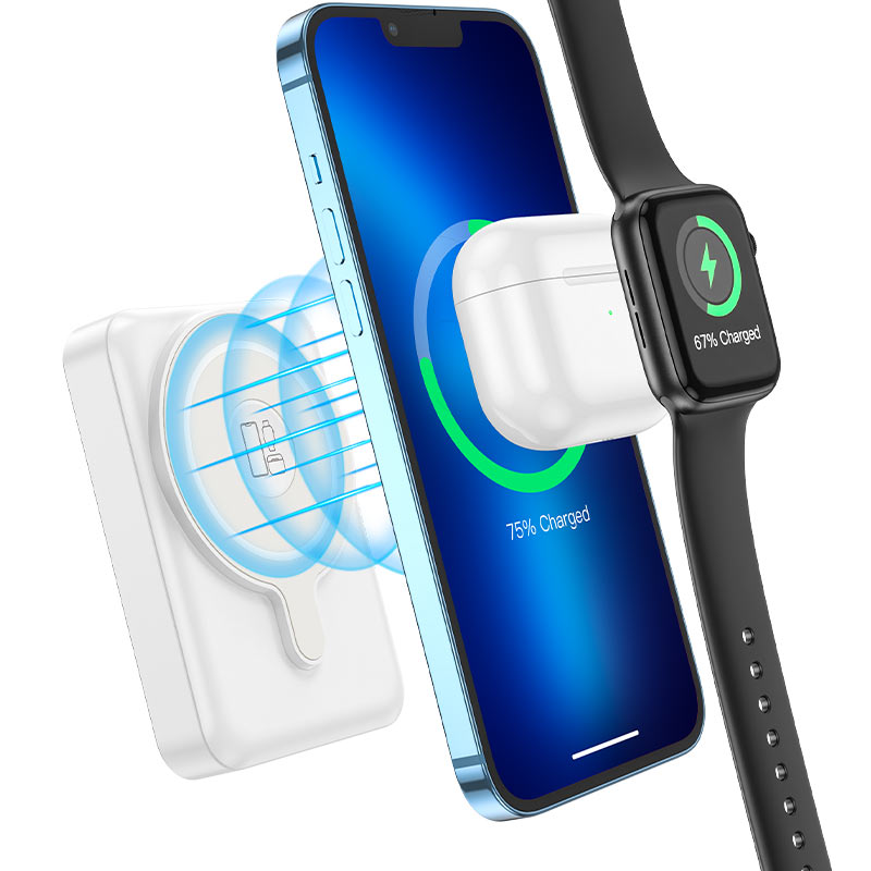 Hoco Magnetic Fast Power Bank Q11 | Wireless Charging + MagSafe Compatible