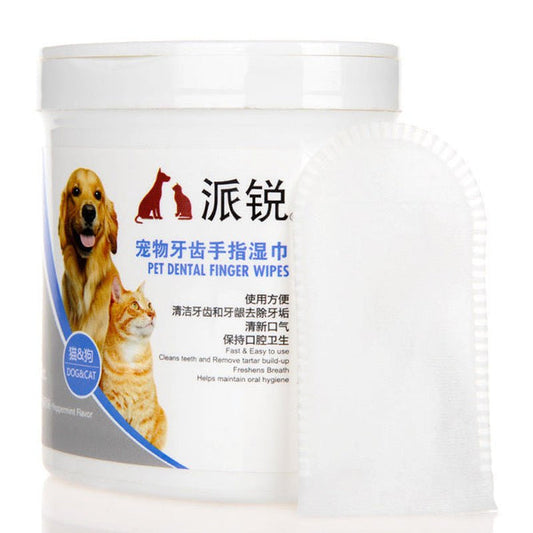 Oral And Dental Cleaning Wipes For Pet Cats And Dog