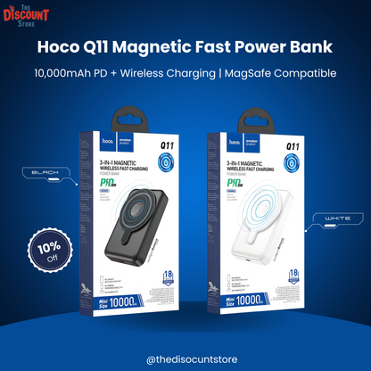 Hoco Magnetic Fast Power Bank Q11 | Wireless Charging + MagSafe Compatible