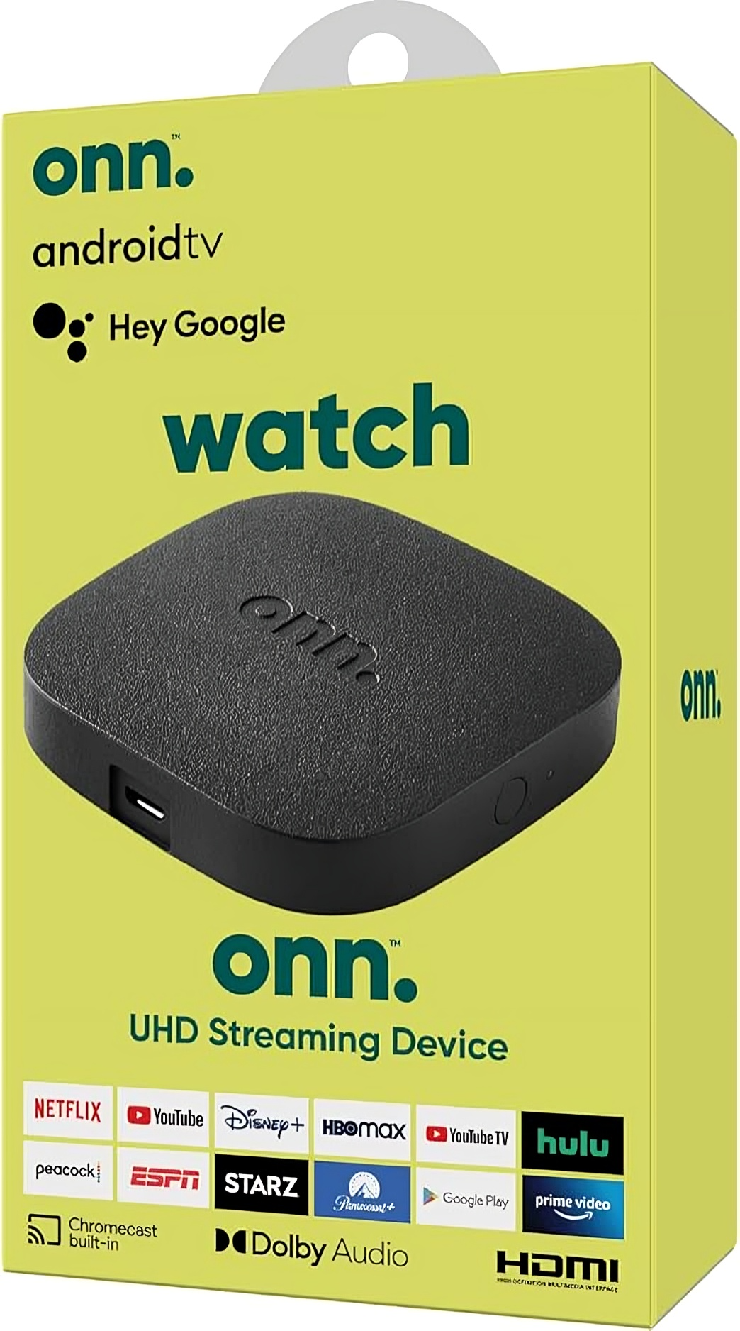 ONN Streaming Device with Google TV – Full HD, Voice Remote