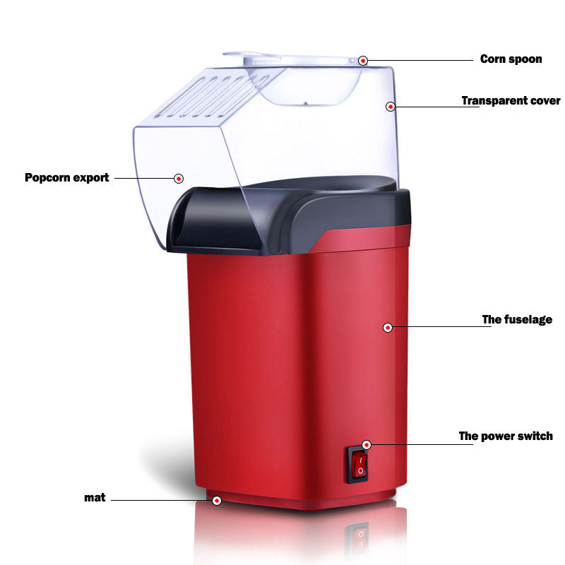 Mini Popcorn Machine - Oil-Free Hot Air Popcorn Maker